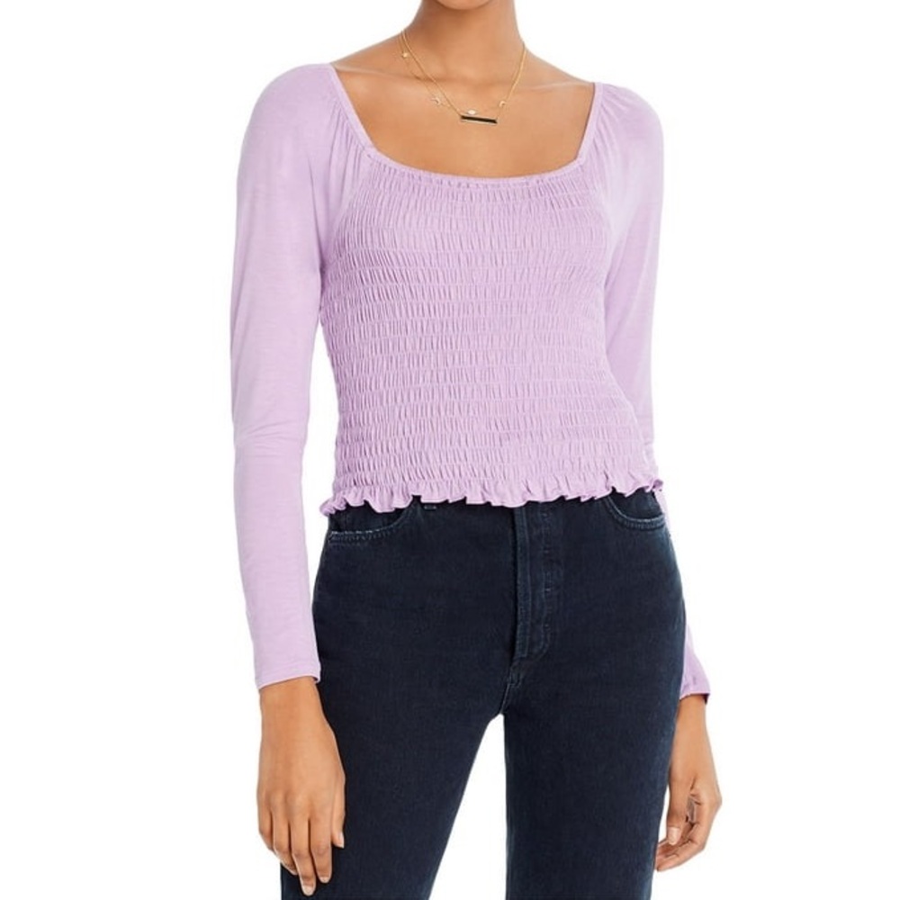 Aqua Gathered Long Sleeve top